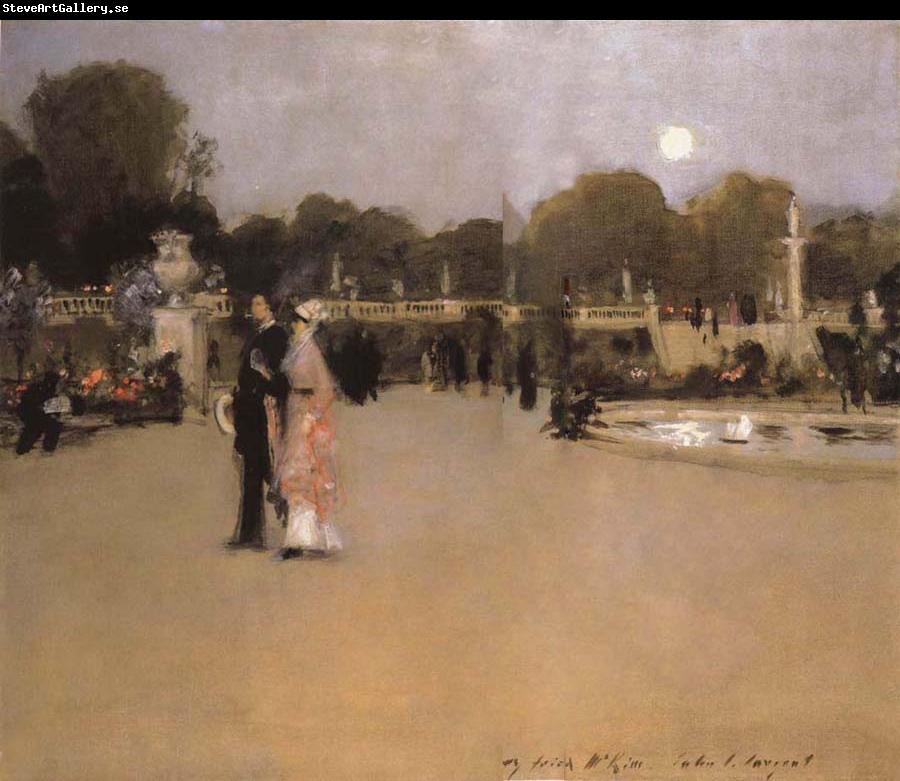 John Singer Sargent The Luxembourg Gardens at Twilight